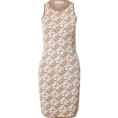 Michael Kors Empire Signature Logo Jacquard Tank Dress - Bone