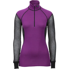 Brynje Wool Thermo Zip Polo W's - Black/Violet