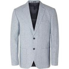 Herre - Hør Blazere Selected Anton Single Breasted Blazer - Light Blue