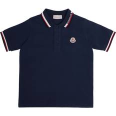 XXL Polo Moncler Logo Cotton Piquet Polo Shirt - Blue