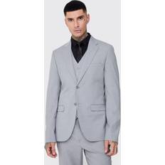 Kostymer på rea boohooMAN Tall Essential Slim Fit Suit Jacket - Grey