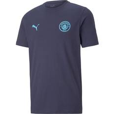Puma Unisex T-shirts Puma Manchester City Essential T-shirt Peacoat - Marinblått