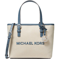 Michael Kors Jet Set Travel Extra Small Canvas Top Zip Tote Bag - Denim