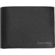 Calvin Klein Leather RFID Trifold Wallet - Ck Black