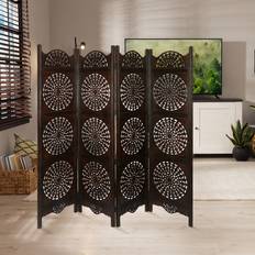 Natural Room Dividers Topfurnishing 4 Screen Room Divider