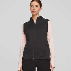 Puma Heather Full-Zip Golf Vest Women, Black Heather