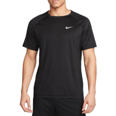 Elastane/Lycra/Spandex - Uomo Magliette Nike Ready Men's Dri-FIT Short-Sleeve Fitness Top - Black/Cool Grey/White