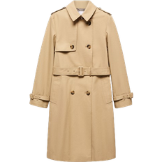 Mango Polana Classic Trench Coat with Belt - Beige