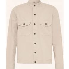 Olymp Herren Hemdjacke beige Baumwoll-Stretch