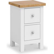 Roseland Furniture Farrow Slim White Bedside Table 32x35cm