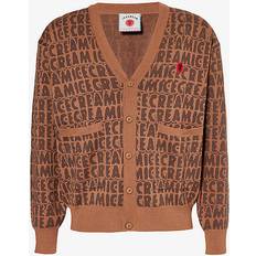 Cotton Cardigans ICECREAM Brown Text Cardigan BROWN