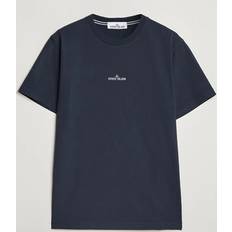 Klær Stone Island Garment Dyed Jersey Logo T-Shirt Navy Blue