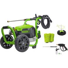 Pressure & Power Washers Greenworks Electric Pressure Washer up to 3000 PSI at 2.0 GPM Combo Kit with short gun, mitts, and 15" surface cleaner