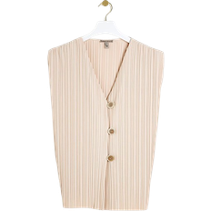 River Island Plisse Waistcoat - Beige