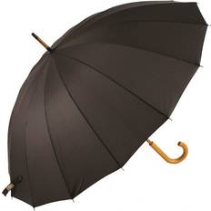 Soake 16 rib men's black walking length umbrella