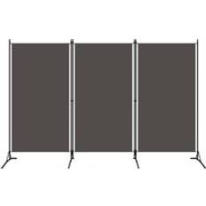 Grey Room Dividers BERKFIELD HOME 3-Panel Room Divider