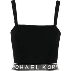 Broeken & Shorts Michael Kors Midi Rok Met Logoband - Zwart