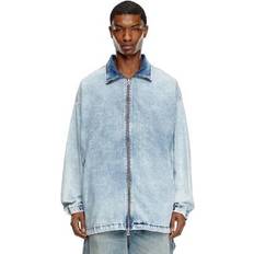 Diesel Herren Oberbekleidung Diesel Giacca in denim con Oval Giacche in denim Uomo Blu