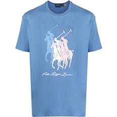 Polo Ralph Lauren Pink T-shirts Polo Ralph Lauren T-Shirt mit Logo-Print Baumwolle Blau