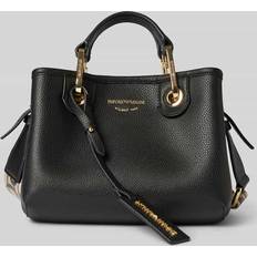 Emporio Armani Women's Black Deer Print Mini Handbag - Nero/Silver