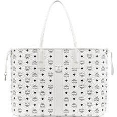 Kordelzug Tragetaschen MCM Reversible Liz Shopper In Viseto - White