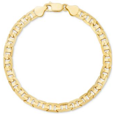 Macy's Men Bracelets Macy's Mariner Link Chain Bracelet in 14k Gold-plated Sterling Silver Gold Over Silver 8 1/2 inches