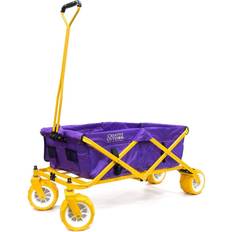 Utility Wagons Creative Outdoor Distributor Collapsible Folding Wagon Cart for Kids and Pets All Terrain Beach Park Garden Sports & Camping Purple & Yellow