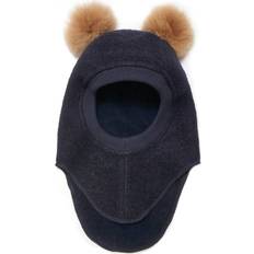 Balaclava w. Alpaca Pompoms Big Bear - Dark Navy (6153-9078)