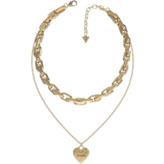 Guess Falling in Love Necklace - Gold/Transparent