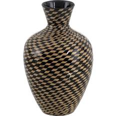 Bambu Vaser BigBuy Home Stilren Svart och Beige Bambusvas 28x28x46 cm Vas