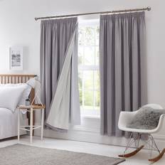 Hidden Tabs Curtains Dunelm Pencil Pleat Blackout 137x168cm