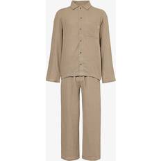 Beige - Herre Pyjamasser Calvin Klein Pants Pyjama Set Pure Textured Green