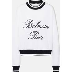 Balmain Jumpers Balmain Signature Embroidered Sweater - Black