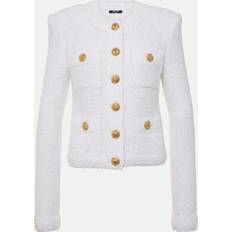 Balmain Outerwear Balmain Miami tweed jacket white US 12