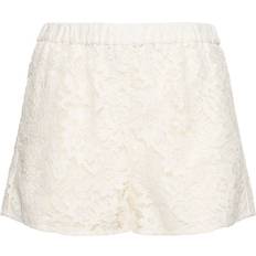 Gucci Shorts Gucci Floral Cotton Blend Lace Shorts Off White 36 42