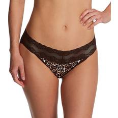 Leopard Panties Natori Women's Bliss Perfection One Fits All V-Kini Panty in French Roast Leopard 756092 HerRoom.com