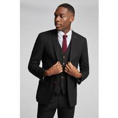 Antique Rogue Black Texture Men's Slim Fit Suit Jacket 48L