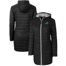 Black - Sportswear Garment Coats Cutter & Buck Women's Tulane Green Wave NCAA Tulane Wave Rainier Primaloft Eco Hooded Long Coat