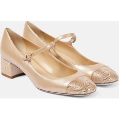 Kristen embellished leather Mary pumps beige