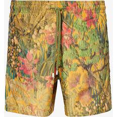 Bronze - Men Swimwear Vilebrequin Mens Bronze Moopea Floral-print Recycled-polyester and Silk Swim Shorts BRONZE