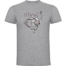 Swimming Tops Kruskis Diving Dive! Short Sleeves Man T-shirt - Grey Vigore