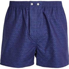 Naturel Sous-vêtements pour hommes Derek Rose Cotton Jacquard Boxer Shorts navy