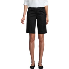 Shorts Lands' End Women's Tall Plain Front Chino Shorts Black 14L