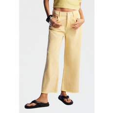 Yellow Pants & Shorts Nocturne Women's High Waist Wide Leg Jeans Yellow XLarge