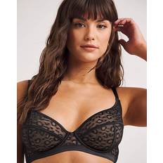 Figleaves Bras Figleaves Pimlico Underwired Plunge Bra Black Leopard