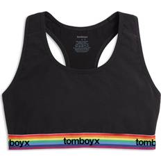 TomboyX Racerback Soft Bra Black Rainbow Logo