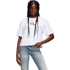 Diesel Women T-shirts Diesel T-shirt boxy con Oval cut-out T-Shirts Donna Bianco