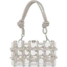 Bess Crystal Embellished Shoulder Bag Acrylic - Silver