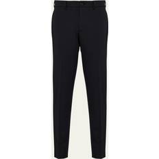 Prada Trousers & Shorts Prada Mens Black Slim-fit Straight-leg Woven Trousers BLACK