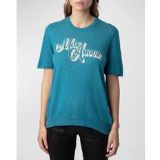 Ida Diamante Amour Jumper 100% Cashmere Aqua